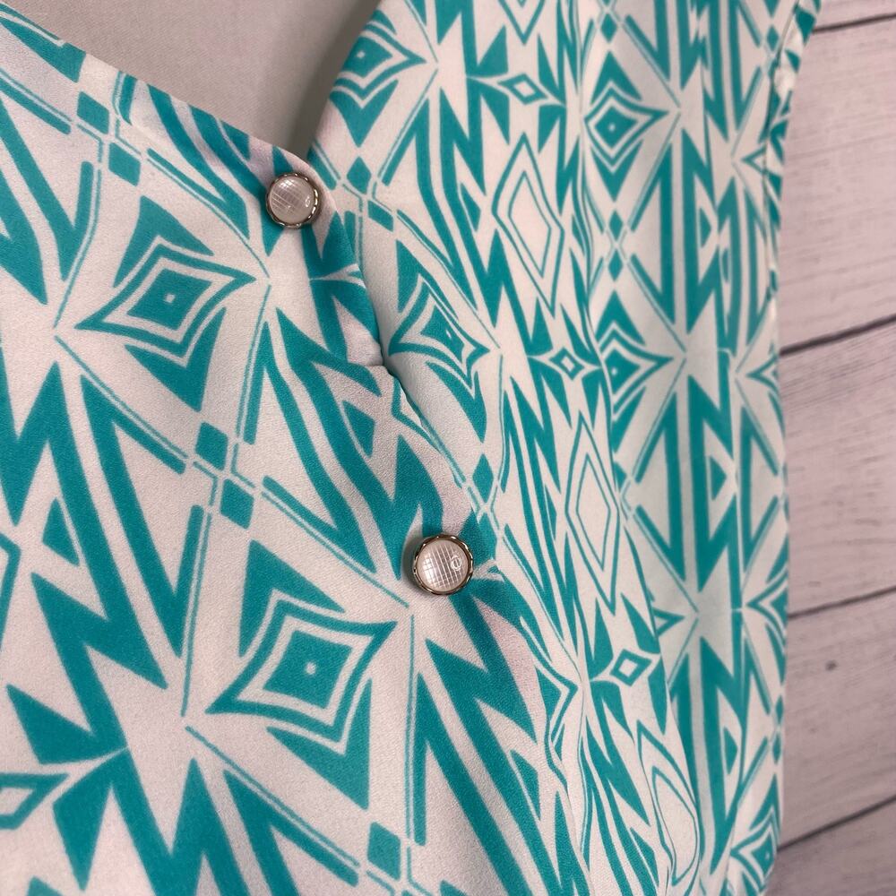 Everly Anthropologie Womens Aztec Southwestern Print Mini Blue Dress Size Small - Picture 6 of 6